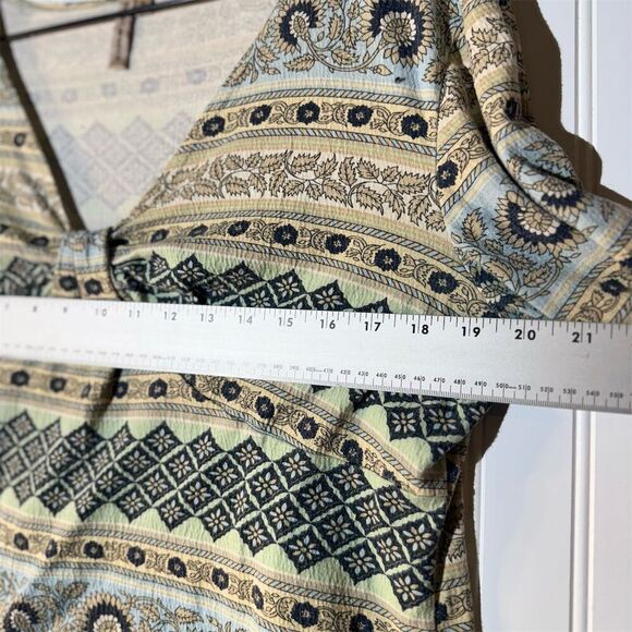 Vintage Susan Lawrence Boho Floral Peasant Top XL USA Y2K Cottagecore - Picture 4 of 9